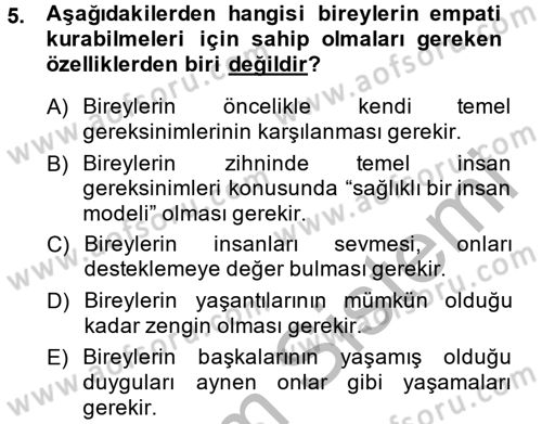 Çocuk ve Ergen Bakımı Dersi 2014 - 2015 Yılı (Final) Dönem Sonu Sınav Soruları 5. Soru