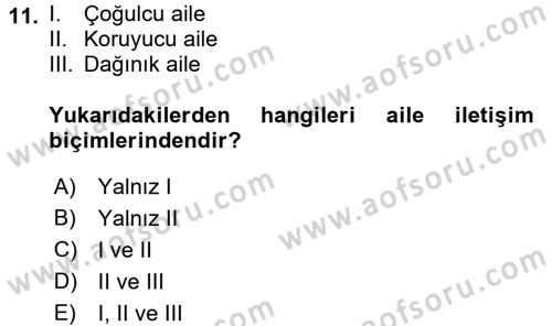 Çocuk ve Ergen Bakımı Dersi 2016 - 2017 Yılı (Final) Dönem Sonu Sınav Soruları 11. Soru