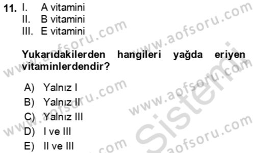 Çocuk ve Ergen Bakımı Dersi 2018 - 2019 Yılı 3 Ders Sınav Soruları 11. Soru