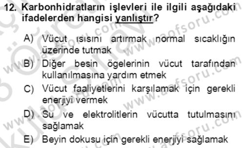 Çocuk ve Ergen Bakımı Dersi 2022 - 2023 Yılı Yaz Okulu Sınav Soruları 12. Soru