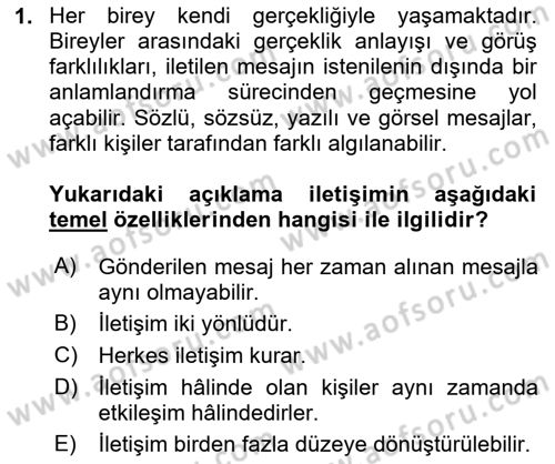 Çocuk ve Ergen Bakımı Dersi 2023 - 2024 Yılı (Vize) Ara Sınav Soruları 1. Soru