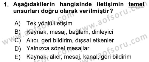 Çocuk ve Ergen Bakımı Dersi 2024 - 2025 Yılı (Vize) Ara Sınav Soruları 1. Soru