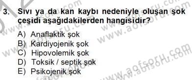 Ev Kazaları ve İlk Yardım Dersi 2012 - 2013 Yılı (Final) Dönem Sonu Sınav Soruları 3. Soru