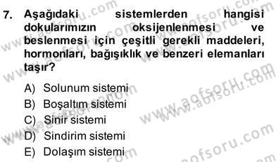 Ev Kazaları ve İlk Yardım Dersi 2013 - 2014 Yılı (Vize) Ara Sınav Soruları 7. Soru