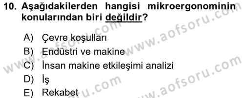 Verimlilik Yönetimi Dersi 2015 - 2016 Yılı (Final) Dönem Sonu Sınav Soruları 10. Soru