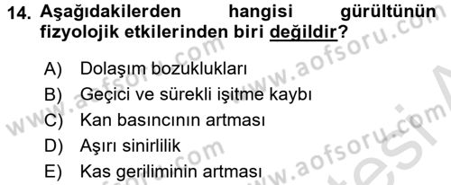 Verimlilik Yönetimi Dersi 2015 - 2016 Yılı (Final) Dönem Sonu Sınav Soruları 14. Soru