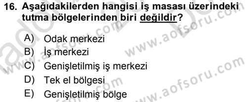 Verimlilik Yönetimi Dersi 2015 - 2016 Yılı (Final) Dönem Sonu Sınav Soruları 16. Soru