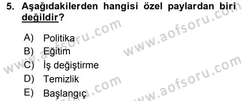 Verimlilik Yönetimi Dersi 2015 - 2016 Yılı (Final) Dönem Sonu Sınav Soruları 5. Soru