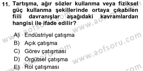 Verimlilik Yönetimi Dersi 2016 - 2017 Yılı 3 Ders Sınav Soruları 11. Soru