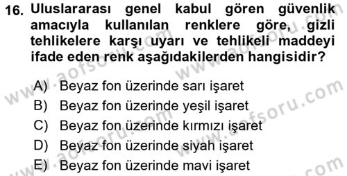 Verimlilik Yönetimi Dersi 2016 - 2017 Yılı (Vize) Ara Sınavı 16. Soru