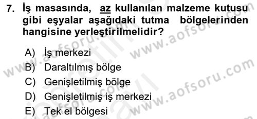 Verimlilik Yönetimi Dersi 2017 - 2018 Yılı 3 Ders Sınavı 7. Soru