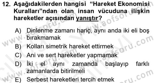 Verimlilik Yönetimi Dersi 2017 - 2018 Yılı (Vize) Ara Sınav Soruları 12. Soru