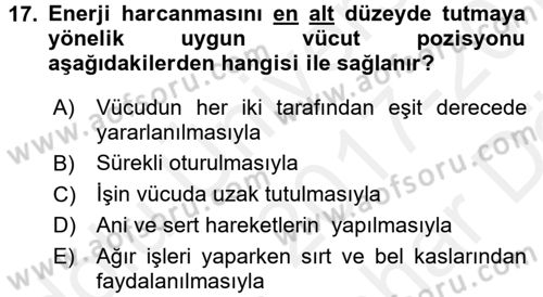 Verimlilik Yönetimi Dersi 2017 - 2018 Yılı (Vize) Ara Sınav Soruları 17. Soru