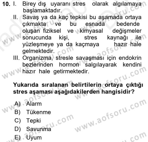 Verimlilik Yönetimi Dersi 2017 - 2018 Yılı (Final) Dönem Sonu Sınav Soruları 10. Soru
