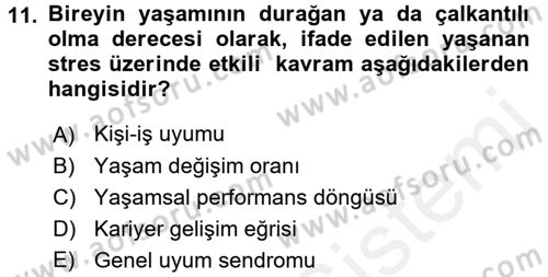 Verimlilik Yönetimi Dersi 2017 - 2018 Yılı (Final) Dönem Sonu Sınav Soruları 11. Soru