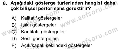 Verimlilik Yönetimi Dersi 2017 - 2018 Yılı (Final) Dönem Sonu Sınav Soruları 8. Soru