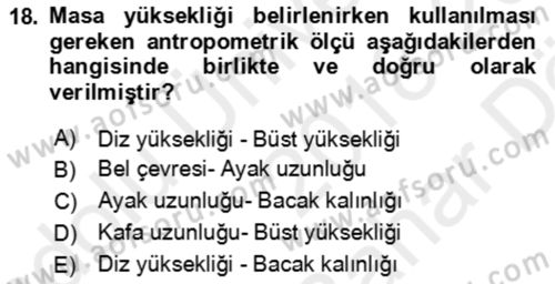 Verimlilik Yönetimi Dersi 2018 - 2019 Yılı (Vize) Ara Sınav Soruları 18. Soru