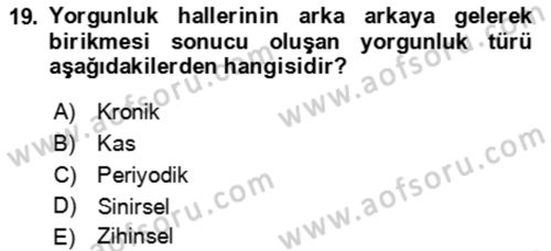 Verimlilik Yönetimi Dersi 2018 - 2019 Yılı (Vize) Ara Sınav Soruları 19. Soru