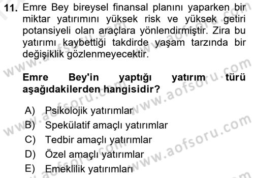 Verimlilik Yönetimi Dersi 2018 - 2019 Yılı (Final) Dönem Sonu Sınav Soruları 11. Soru