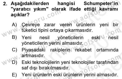 Verimlilik Yönetimi Dersi 2018 - 2019 Yılı (Final) Dönem Sonu Sınav Soruları 2. Soru