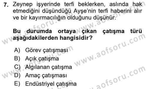 Verimlilik Yönetimi Dersi 2018 - 2019 Yılı (Final) Dönem Sonu Sınav Soruları 7. Soru