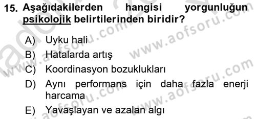Verimlilik Yönetimi Dersi 2020 - 2021 Yılı Yaz Okulu Sınav Soruları 15. Soru