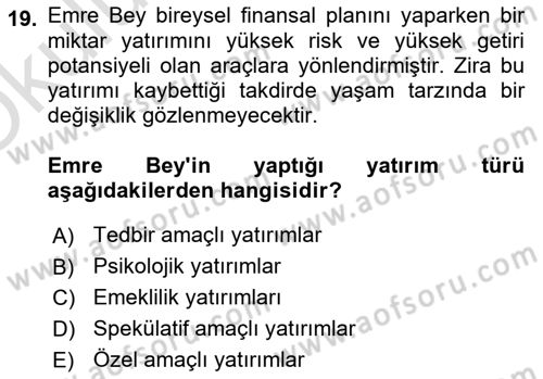 Verimlilik Yönetimi Dersi 2020 - 2021 Yılı Yaz Okulu Sınav Soruları 19. Soru