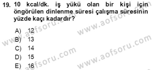 Verimlilik Yönetimi Dersi 2021 - 2022 Yılı (Vize) Ara Sınavı 19. Soru