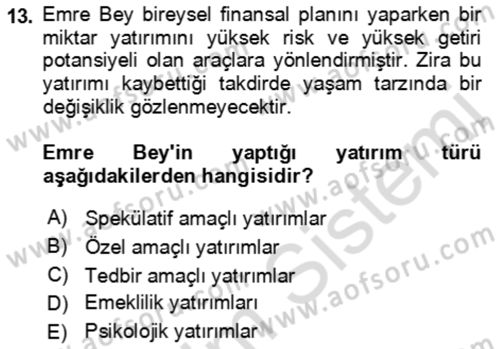 Verimlilik Yönetimi Dersi 2021 - 2022 Yılı Yaz Okulu Sınav Soruları 13. Soru