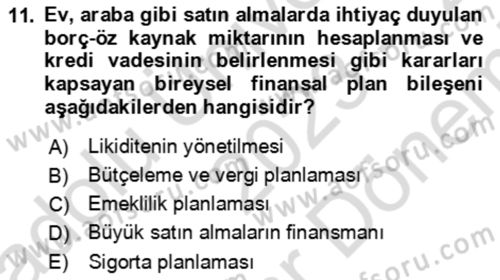 Verimlilik Yönetimi Dersi 2023 - 2024 Yılı (Final) Dönem Sonu Sınav Soruları 11. Soru