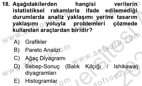 Verimlilik Yönetimi Dersi 2024 - 2025 Yılı (Final) Dönem Sonu Sınav Soruları 18. Soru