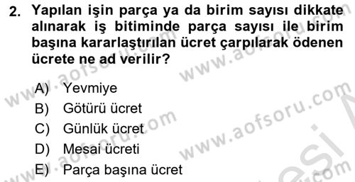 Verimlilik Yönetimi Dersi 2024 - 2025 Yılı (Final) Dönem Sonu Sınav Soruları 2. Soru