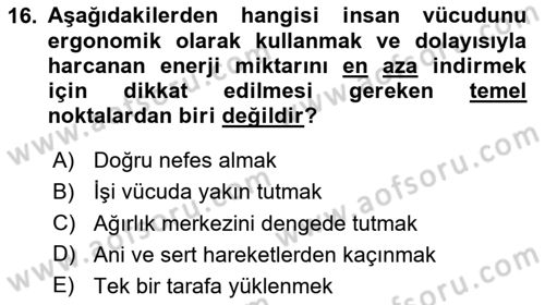 Verimlilik Yönetimi Dersi 2025 - 2026 Yılı (Vize) Ara Sınav Soruları 16. Soru