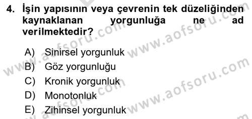 Verimlilik Yönetimi Dersi 2025 - 2026 Yılı (Final) Dönem Sonu Sınav Soruları 4. Soru
