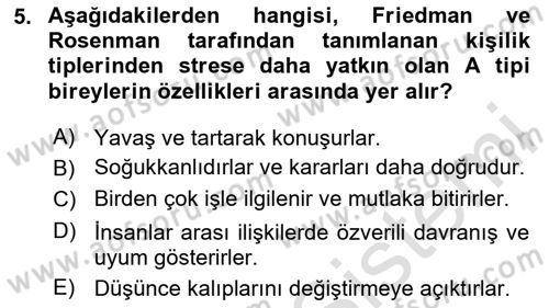 Verimlilik Yönetimi Dersi 2025 - 2026 Yılı (Final) Dönem Sonu Sınav Soruları 5. Soru