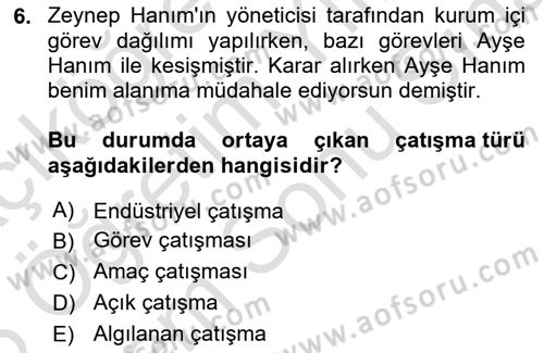 Verimlilik Yönetimi Dersi 2025 - 2026 Yılı (Final) Dönem Sonu Sınav Soruları 6. Soru