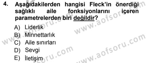 Aile İçi Uyumlu Etkileşim Dersi 2012 - 2013 Yılı (Vize) Ara Sınav Soruları 4. Soru