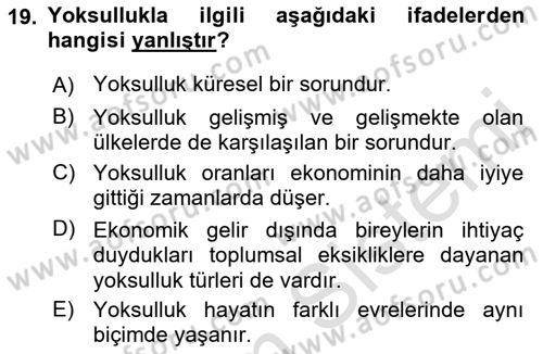 Aile İçi Uyumlu Etkileşim Dersi 2021 - 2022 Yılı (Final) Dönem Sonu Sınav Soruları 19. Soru