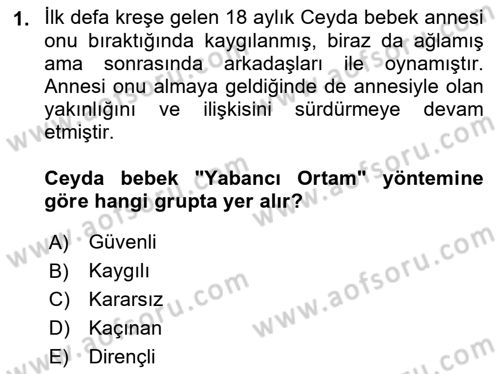Aile İçi Uyumlu Etkileşim Dersi 2022 - 2023 Yılı (Vize) Ara Sınav Soruları 1. Soru