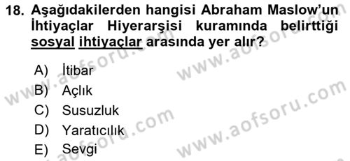 Aile İçi Uyumlu Etkileşim Dersi 2022 - 2023 Yılı (Final) Dönem Sonu Sınav Soruları 18. Soru