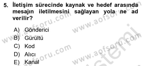 Aile İçi Uyumlu Etkileşim Dersi 2022 - 2023 Yılı Yaz Okulu Sınav Soruları 5. Soru