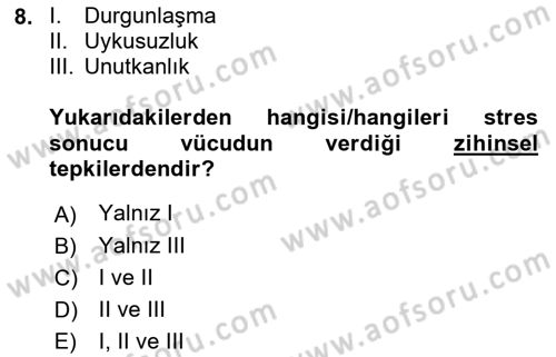 Aile İçi Uyumlu Etkileşim Dersi 2022 - 2023 Yılı Yaz Okulu Sınav Soruları 8. Soru