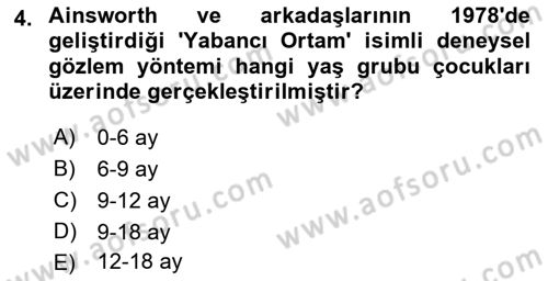 Aile İçi Uyumlu Etkileşim Dersi 2023 - 2024 Yılı (Vize) Ara Sınav Soruları 4. Soru