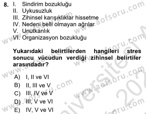Aile İçi Uyumlu Etkileşim Dersi 2023 - 2024 Yılı (Final) Dönem Sonu Sınav Soruları 8. Soru