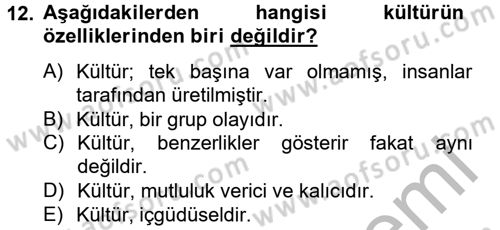 Tüketim Bilinci ve Bilinçli Tüketici Dersi 2012 - 2013 Yılı (Vize) Ara Sınav Soruları 12. Soru