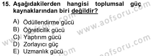 Tüketim Bilinci ve Bilinçli Tüketici Dersi 2012 - 2013 Yılı (Vize) Ara Sınav Soruları 15. Soru