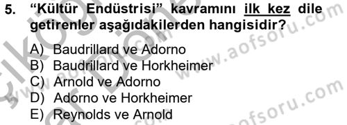 Tüketim Bilinci ve Bilinçli Tüketici Dersi 2012 - 2013 Yılı (Vize) Ara Sınav Soruları 5. Soru