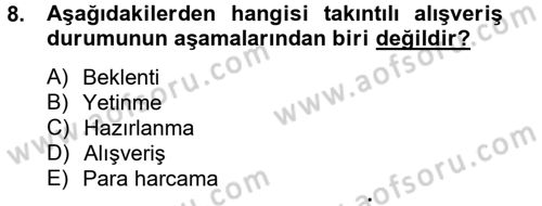 Tüketim Bilinci ve Bilinçli Tüketici Dersi 2012 - 2013 Yılı (Final) Dönem Sonu Sınav Soruları 8. Soru