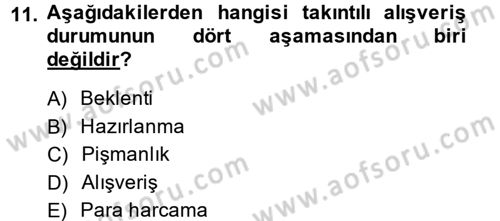 Tüketim Bilinci ve Bilinçli Tüketici Dersi 2013 - 2014 Yılı (Final) Dönem Sonu Sınav Soruları 11. Soru