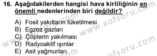 Tüketim Bilinci ve Bilinçli Tüketici Dersi 2013 - 2014 Yılı Tek Ders Sınav Soruları 16. Soru